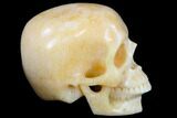 Realistic, Polished Yellow Aventurine Skull #116717-3